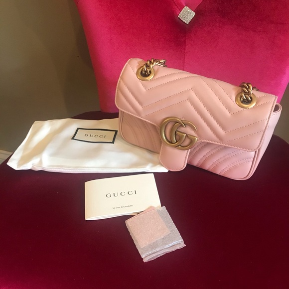 Gucci Mini Marmont Bag in Blush - Picture 9 of 10